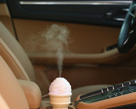 Ice Cream Design LED Humidifier for Freshening Air & Fragrance (Multicoloured)