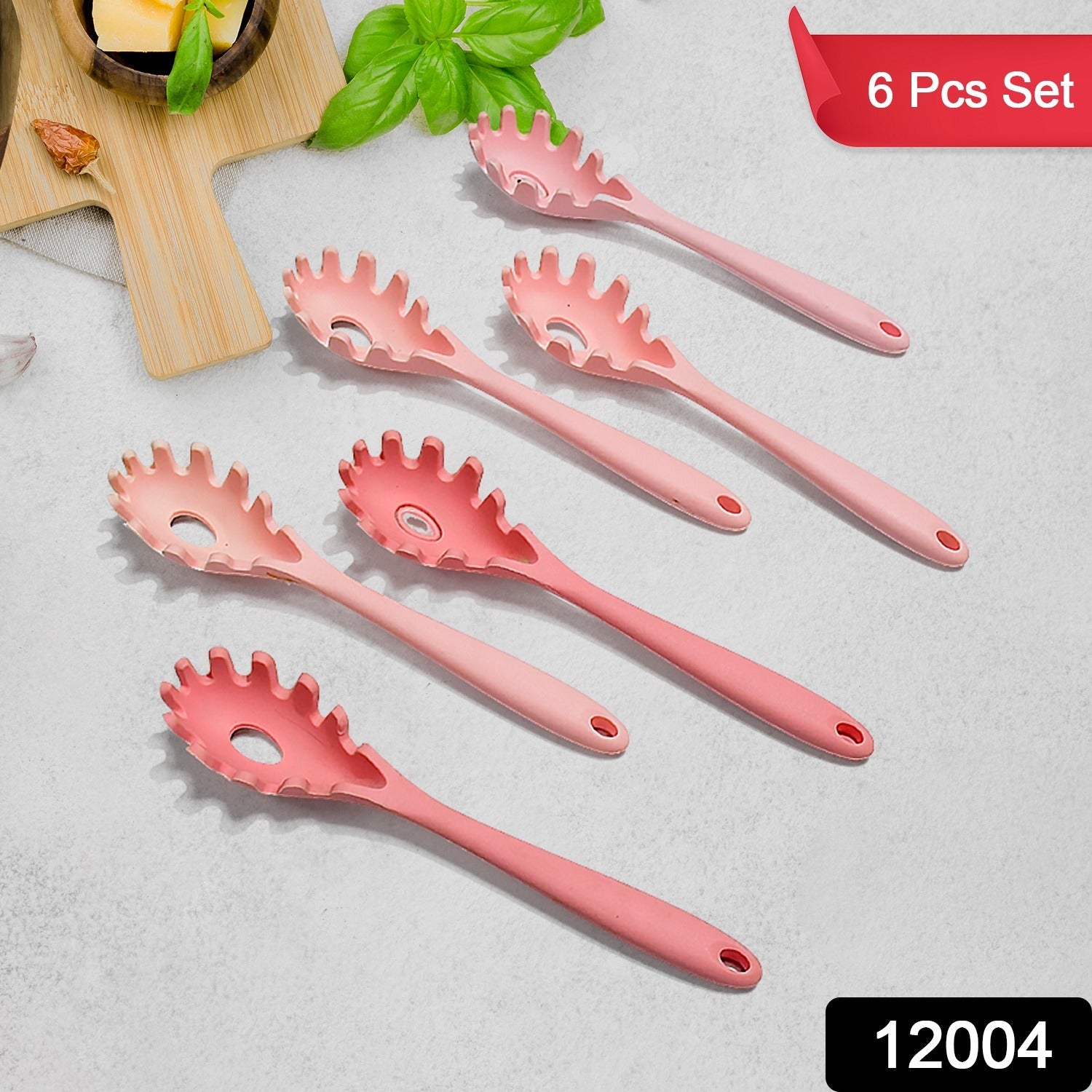 Multipurpose Silicone Spoon, Silicone Basting Spoon Non-Stick Kitchen Utensils Household Gadgets Heat-Resistant Non Stick Spoons Kitchen Cookware Items For Cooking and Baking (6 Pcs Set)