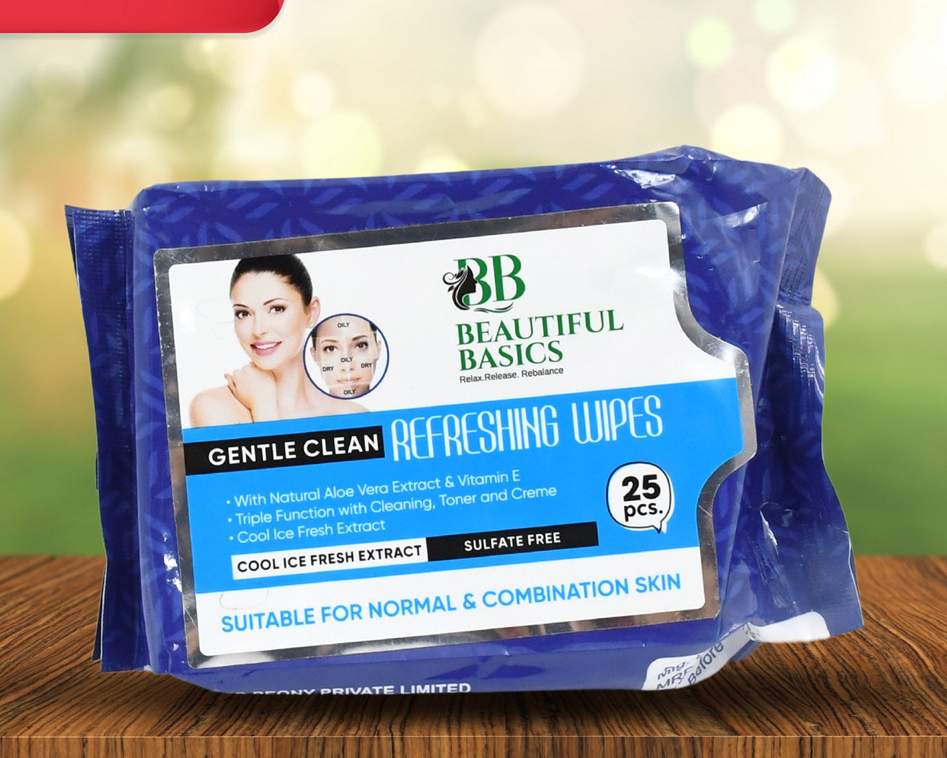 Refreshing Wet Wipes for Face | Facial Cleansing | Refreshing & Skin Hydration| Soothing for skin | pH Balance & Alcohol Free | Nourishing with Fruit extract | 25 Wipes