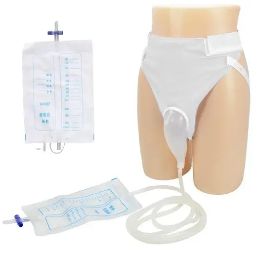 Portable Male Urine Collection Bag - Reusable Silicone Wearable Urine Bag for Men - Leak-Proof and Comfortable
