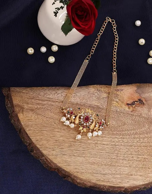 High-Quality Indian Wedding Jewellery Set: Choker, Necklace, Maangalyam/Murukku, South Indian and Maharashtrian Styles for Women and Girls