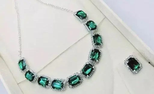 crystal necklace choker set for women