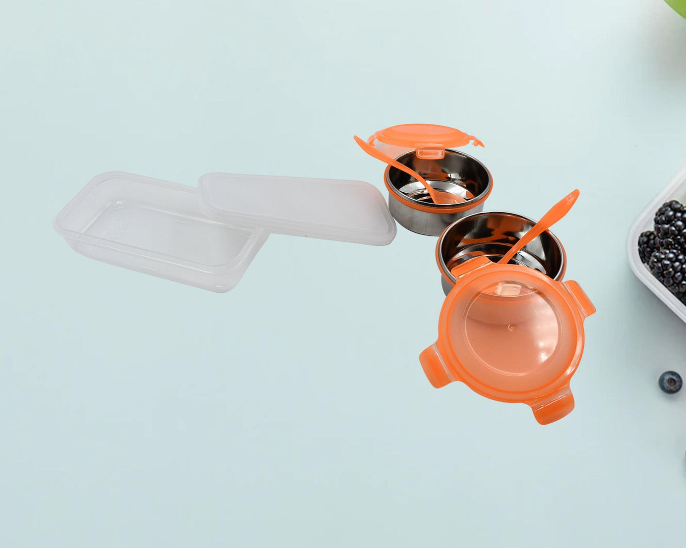 AIRTIGHT & LEAK PROOF STAINLESS STEEL CONTAINER MULTI COMPARTMENT LUNCH BOX CARRY TO ALL TYPE LUNCH IN LUNCH BOX & PREMIUM QUALITY LUNCH BOX IDEAL FOR OFFICE , SCHOOL KIDS & TRAVELLING IDEAL (3 Different Lunch Box)