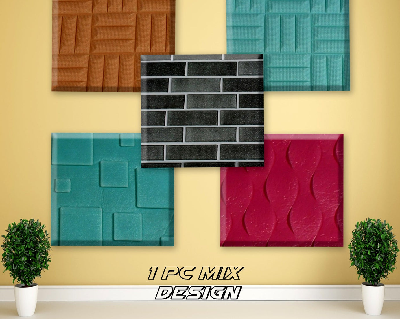 Design Wallpaper 3D Foam Wallpaper Sticker Panels I Ceiling Wallpaper For Living Room Bedroom I Furniture, Door I Foam Tiles