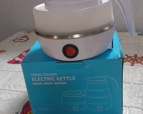 Silicone Foldable Collapsible Electric Water Kettle Camping Boiler