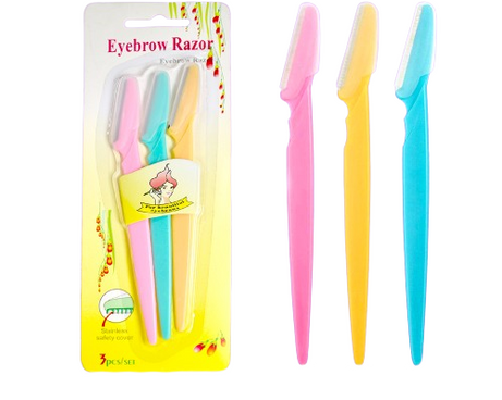Eyebrow Painless Facial Hair Remover Razor for Face, Women and Men (3 Pack)