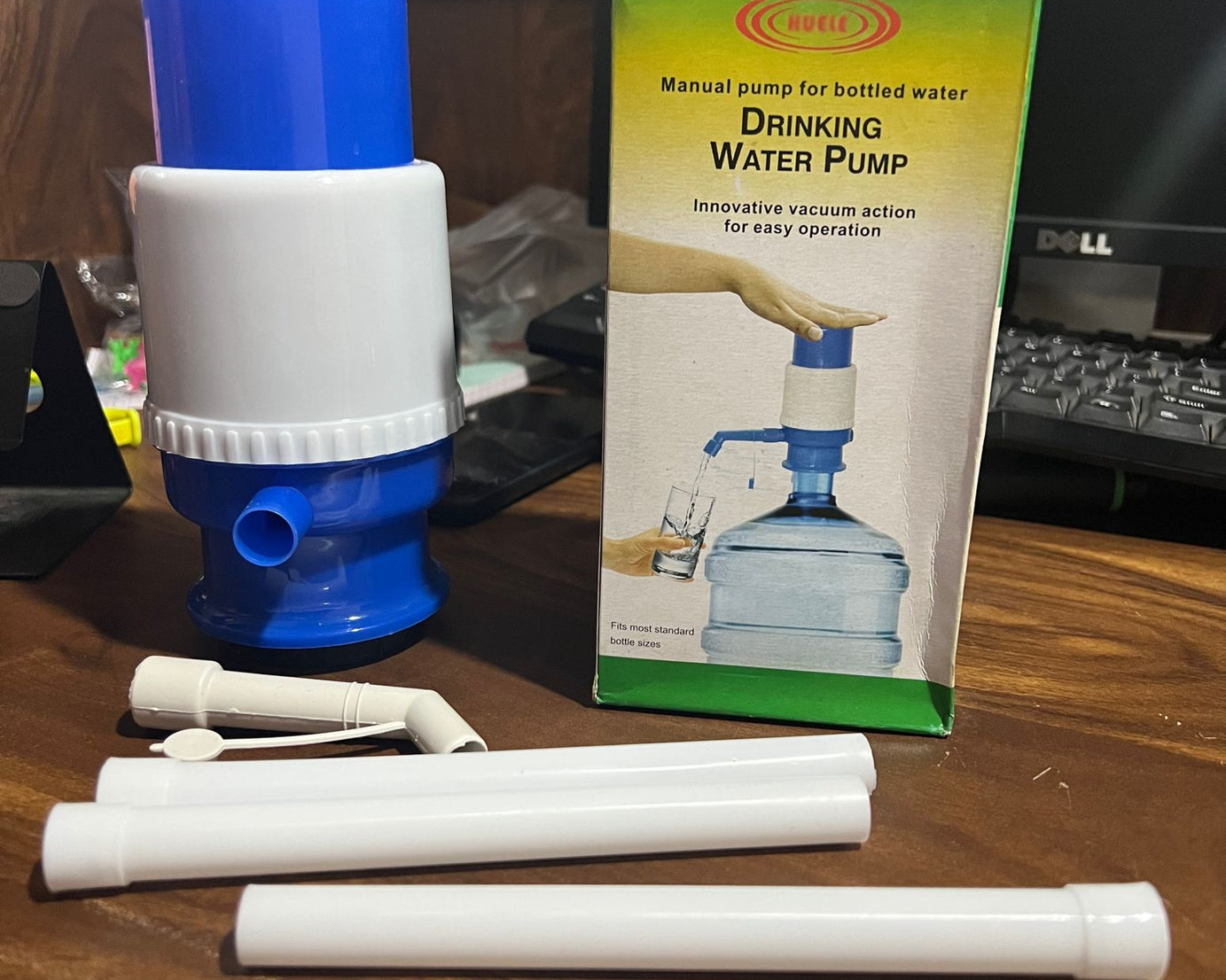 Hand pump dispenser for water, stainless steel