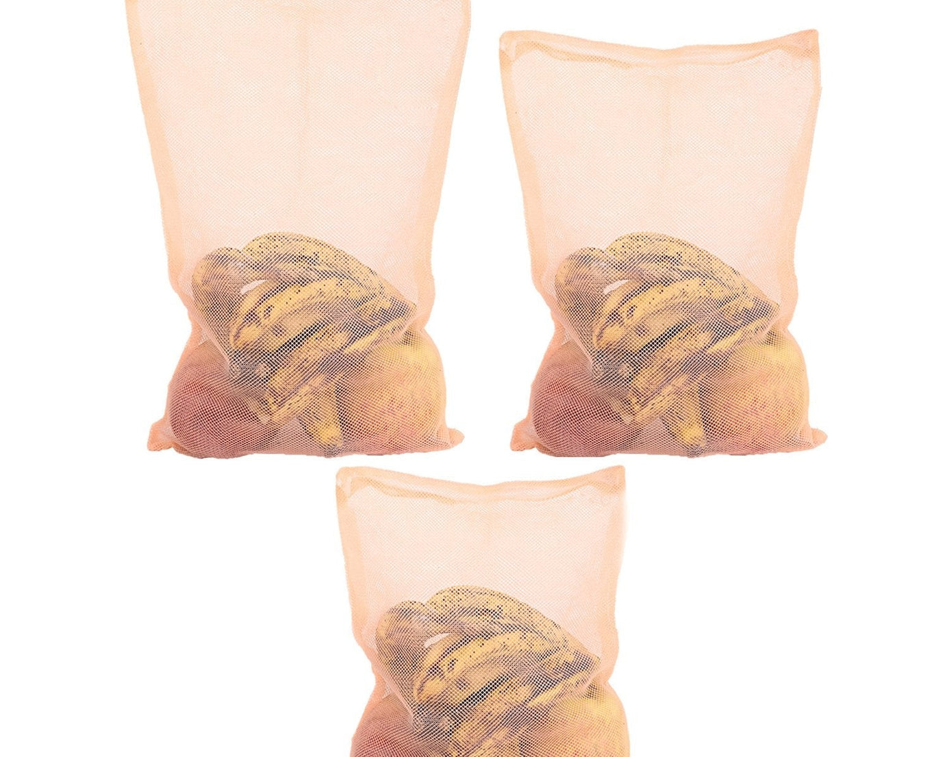 Multicolour zip net fridge bags for fruits and vegetables