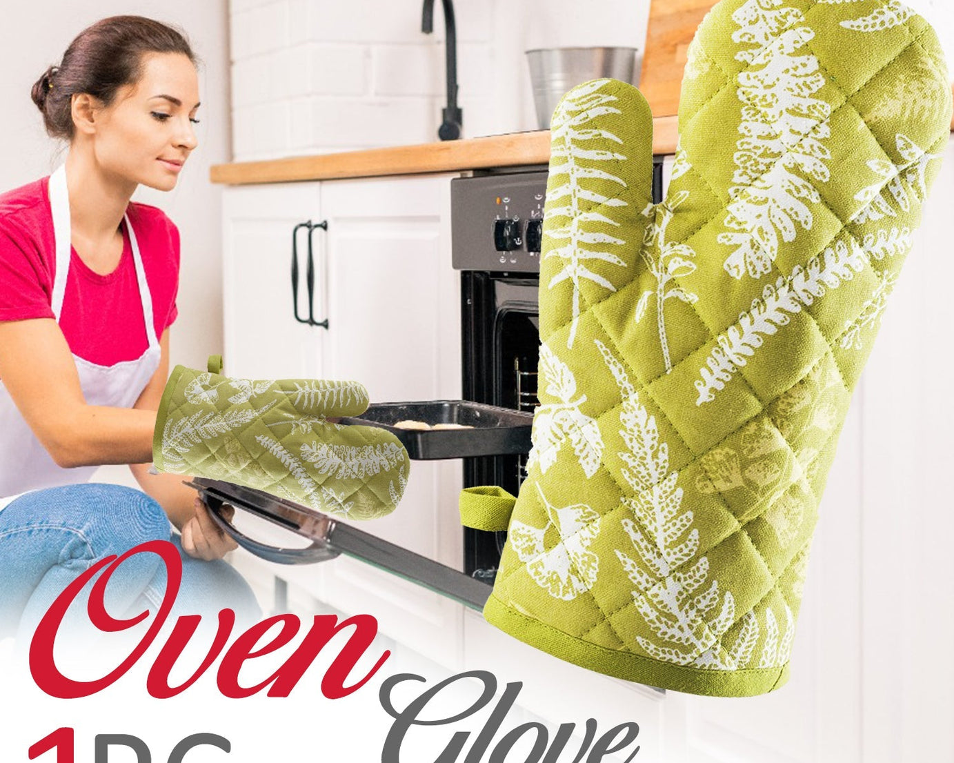 Padded cotton baking essential, heat proof for oven and microwave