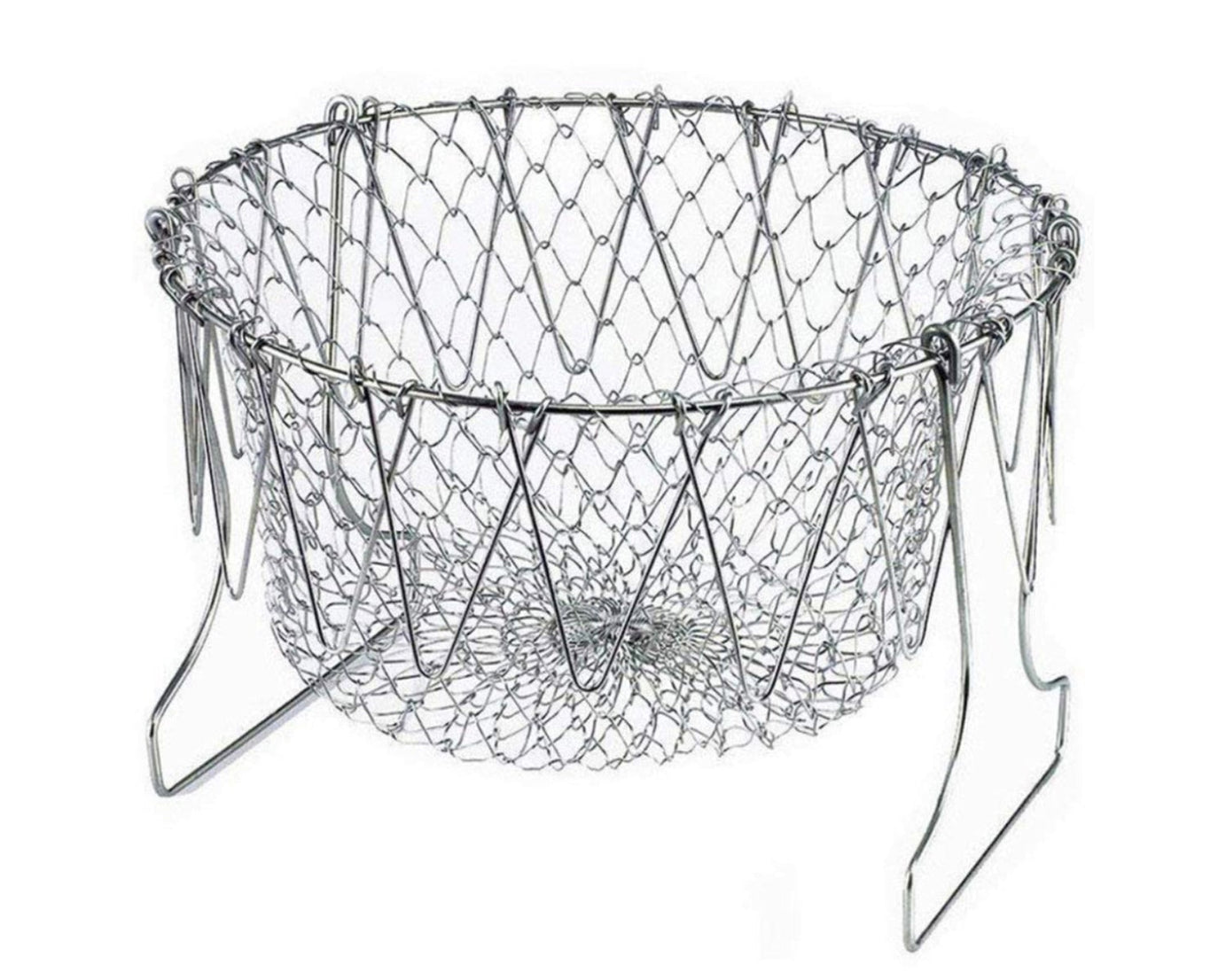 Strainer basket folded