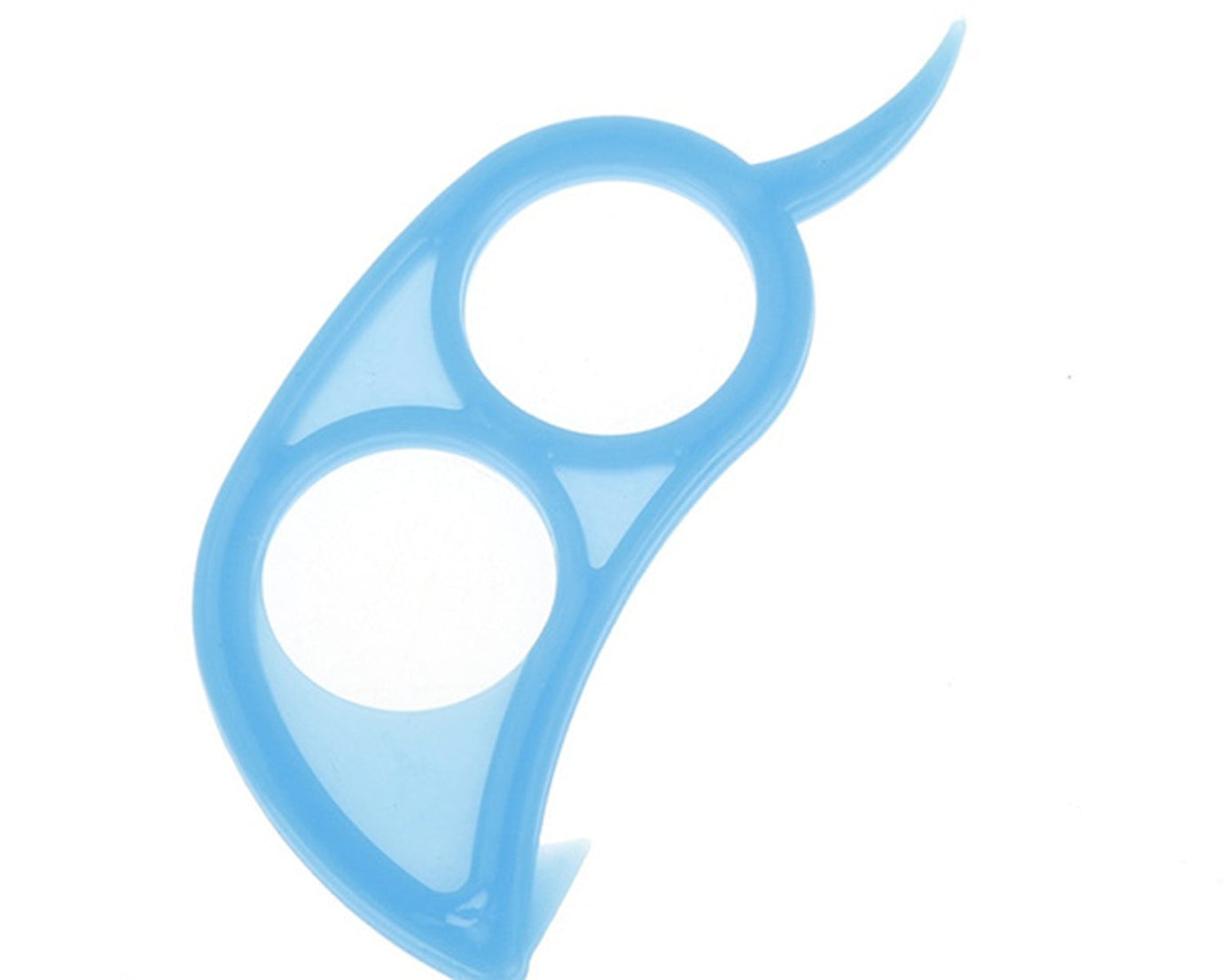 Creative ring-shaped peeler for oranges, snail design.