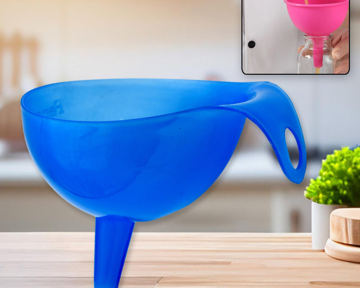 Plastic Funnel For Pouring Oil, Sauce, Water, Juice Cooking Oil, Powder, Small Food-Grains Food Grade Plastic Funnel (1 Pc)