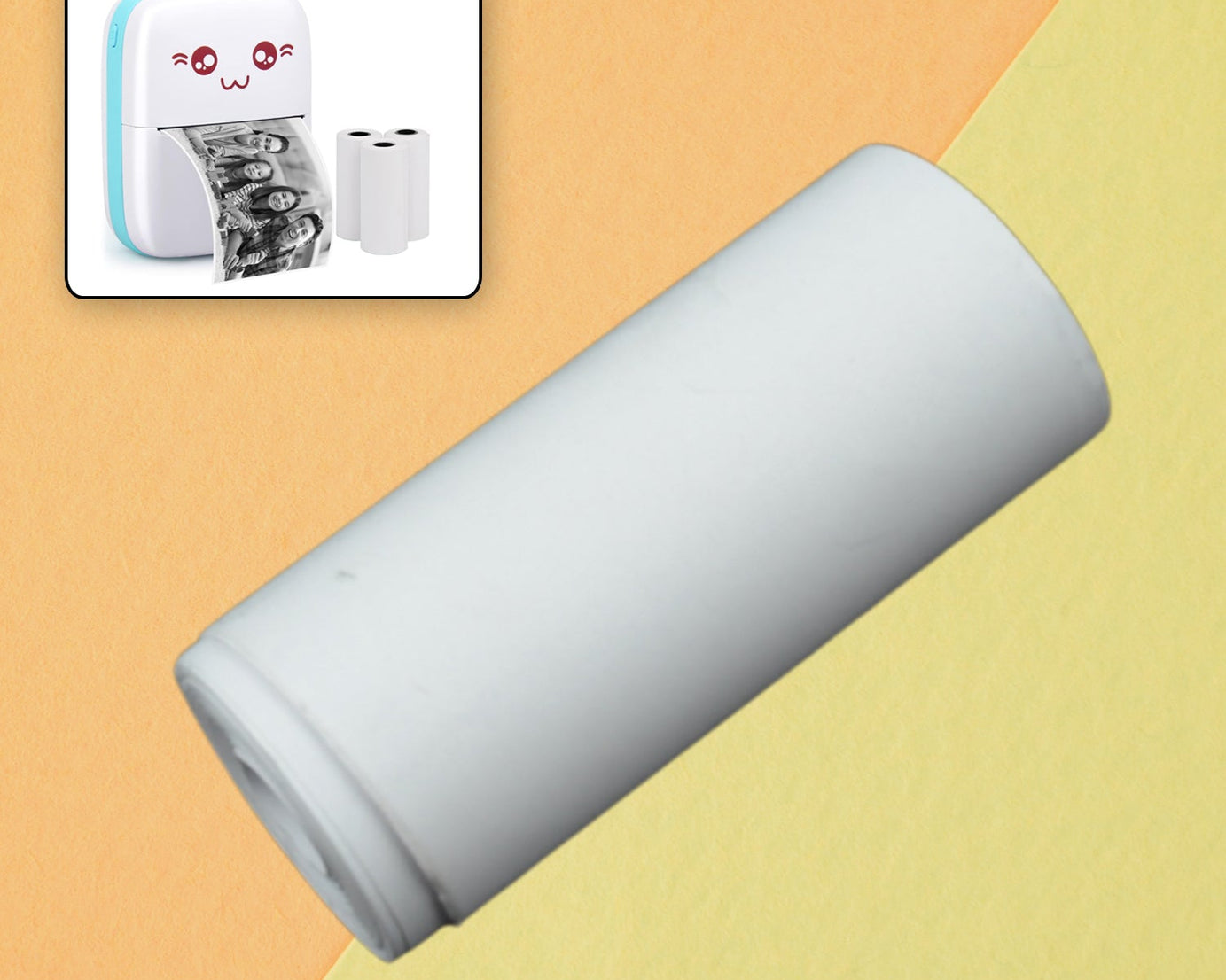 Small Thermal Printer Paper, Printing Paper Roll Aging Resistant Fast Color Rendering Portable Clear Printing for Travel (1 Pc / Printing Paper Roll )