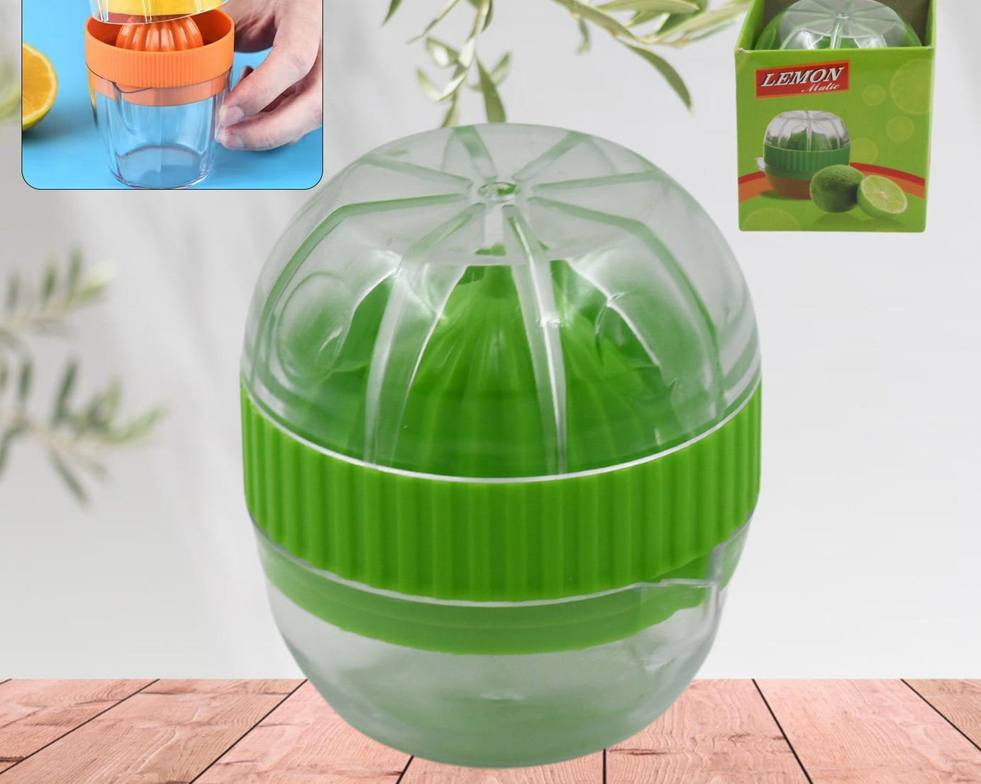 Manual Drink Orange Lemon Citrus Lime Fruit Juice Juicer Squeezer, BPA Free, Press & Pourer With Lid Plastic Manual (1 Pc)