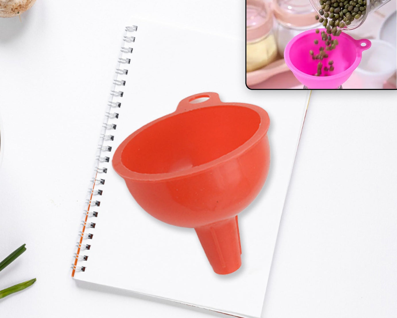 Food-Grade Silicone Funnel: Safe & Easy Transfer for Liquids & Grains (1 Pc)
