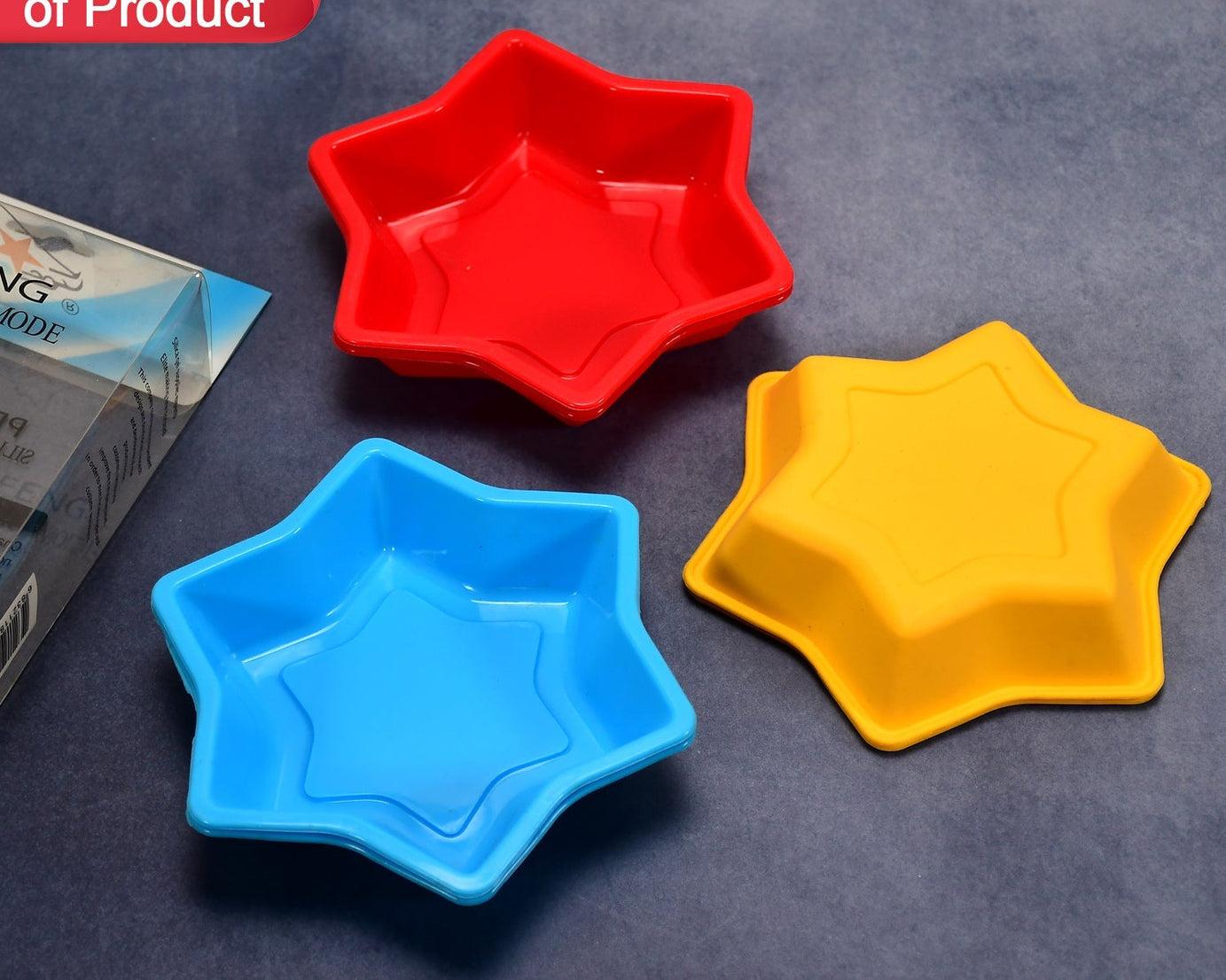 Silicone mold for star shapes