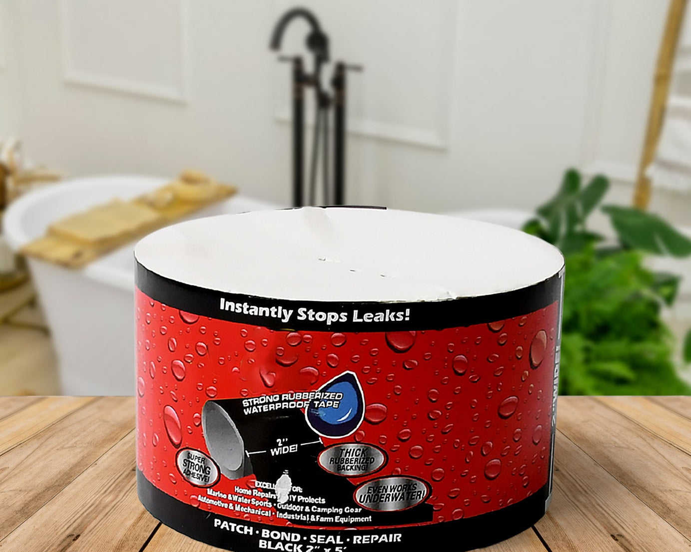 leak Proof Tape, Sealing Tape Stickers Water Leakage Stopper Block Quick Pipe Fix PVC Waterproof Strong Adhesive DIY Home Garden Sticker Tapes (50mmx1.5m)
