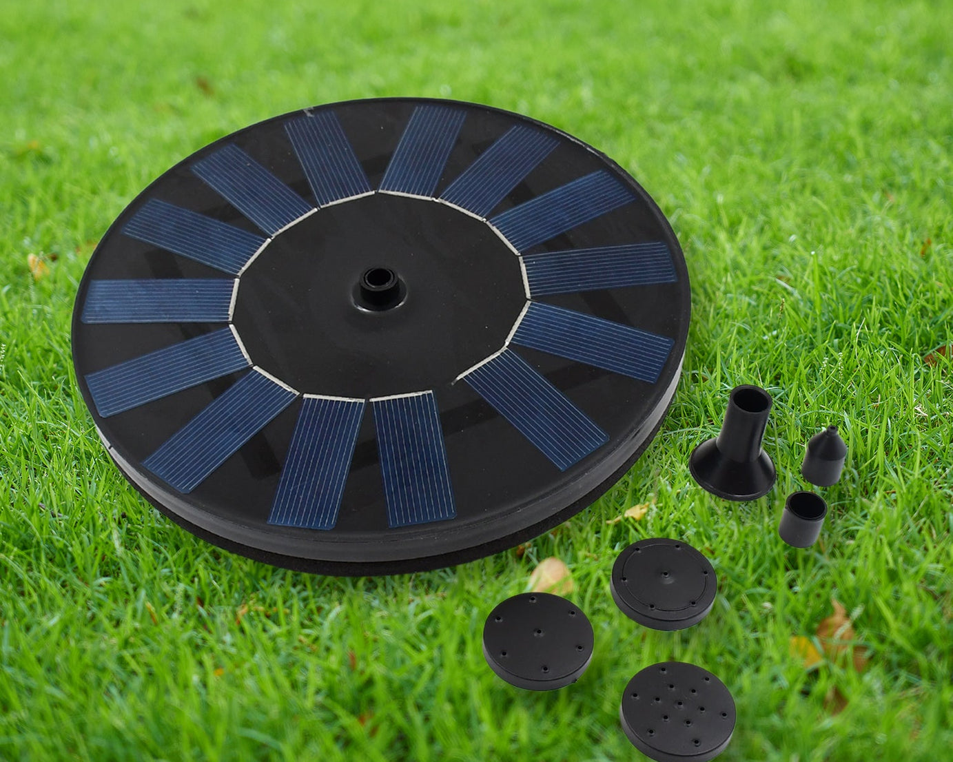 Fast Fountain by Pocket Hose - Solar-Powered - Instantly Adds a Water Feature Virtually Anywhere - 5 Spray Modes - No Installation or Batteries Required - Great for Bird Baths, Pools, Pond & More (1 Pc)