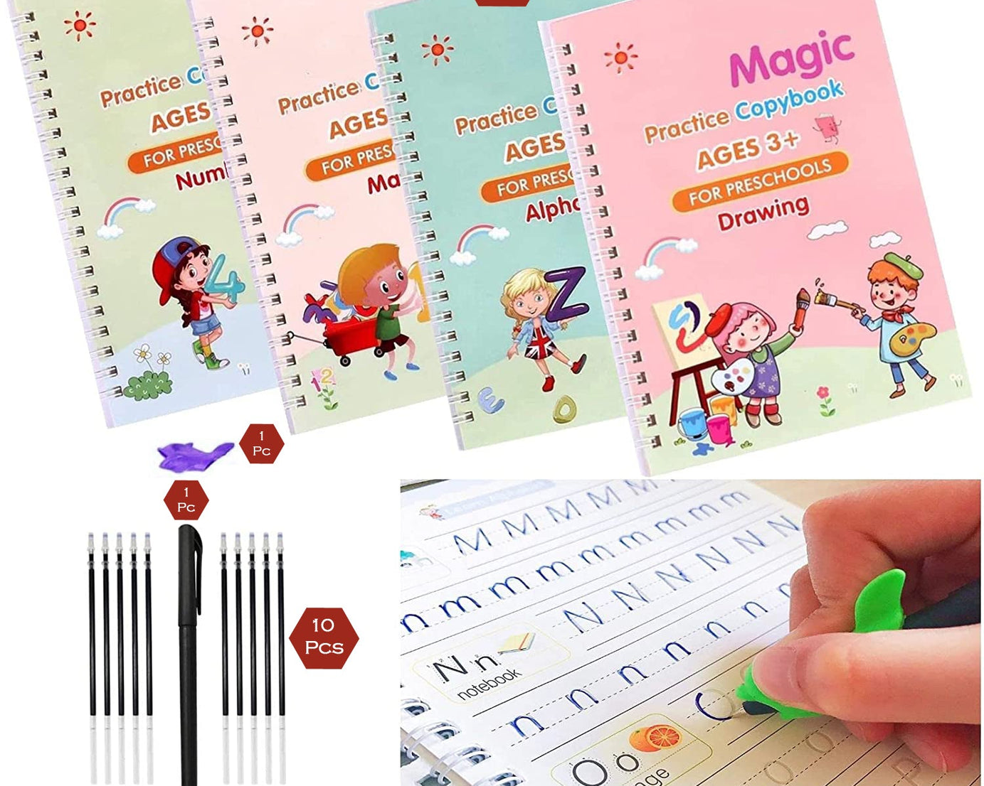 Magic copybook set, perfect for writing and learning