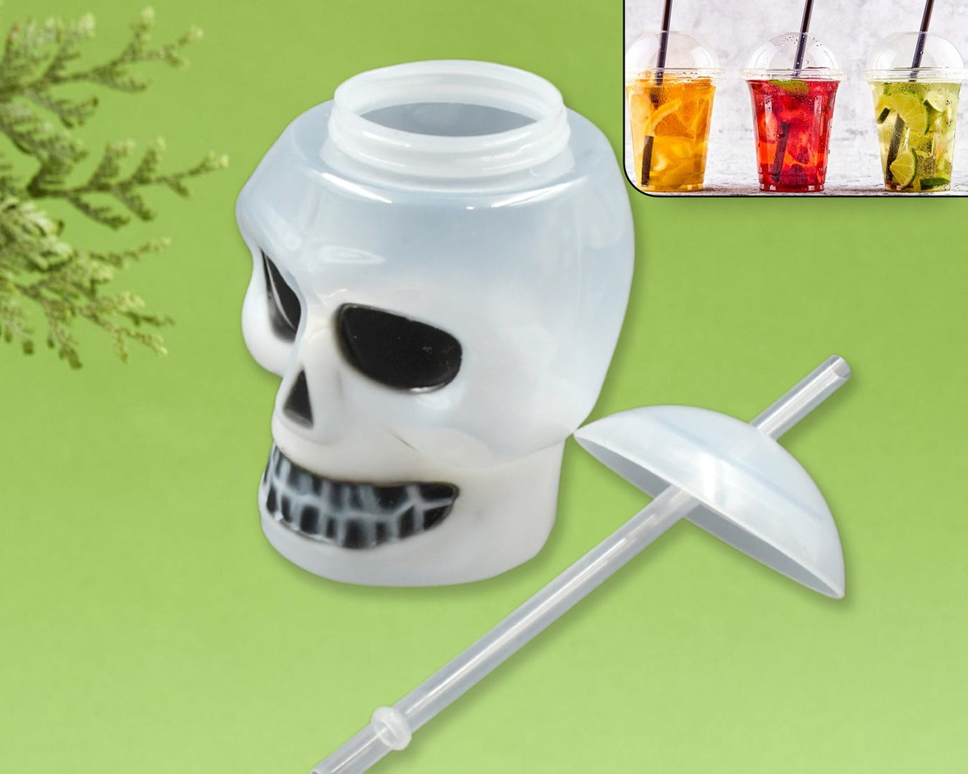 Ghost Face Bottle Water Bottle, Drinking Cup with Lid and Straw, Party Favors Summer Hawaiian and Beach Party Decorations for Kids Adults With Brown Box(1 Pc)