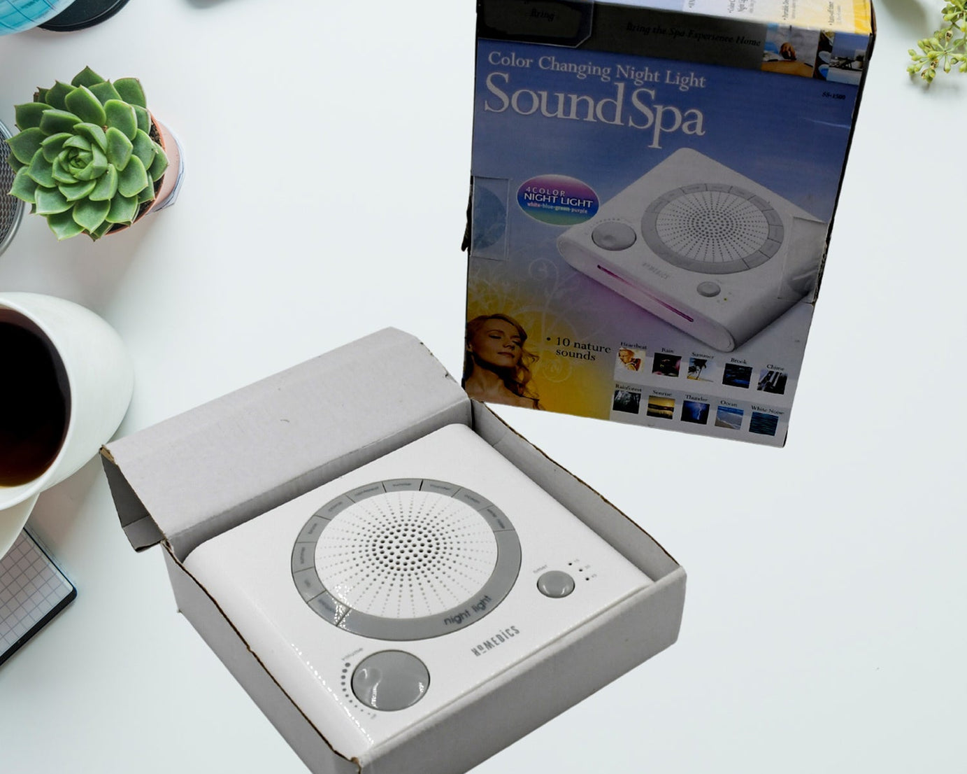 Sleep Therapy Noise Sound Therapy Machine with 8 High-Fidelity Soothing Sleeping , Anxiety , Stress Natural Sounds, Battery or Adaptor Charging Options, 3 Auto-Off Timer Option