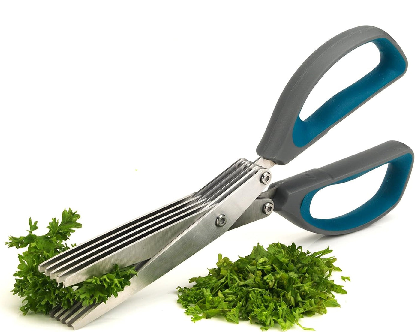 Multifunction Vegetable Stainless Steel Herbs Scissor with 5 Blades (1 Pc)