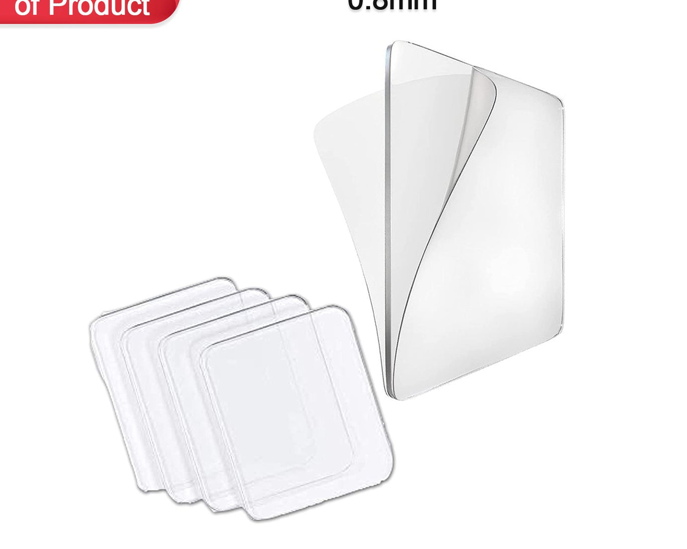 New Double Side Tape Sticker Strong Waterproof Wall Indoor Nano Adhesive No Trace Gel Clear Industrial Multipurpose Removable Use for Bedroom, Home, Kitchen, Hotel (0.8mmx1pc)