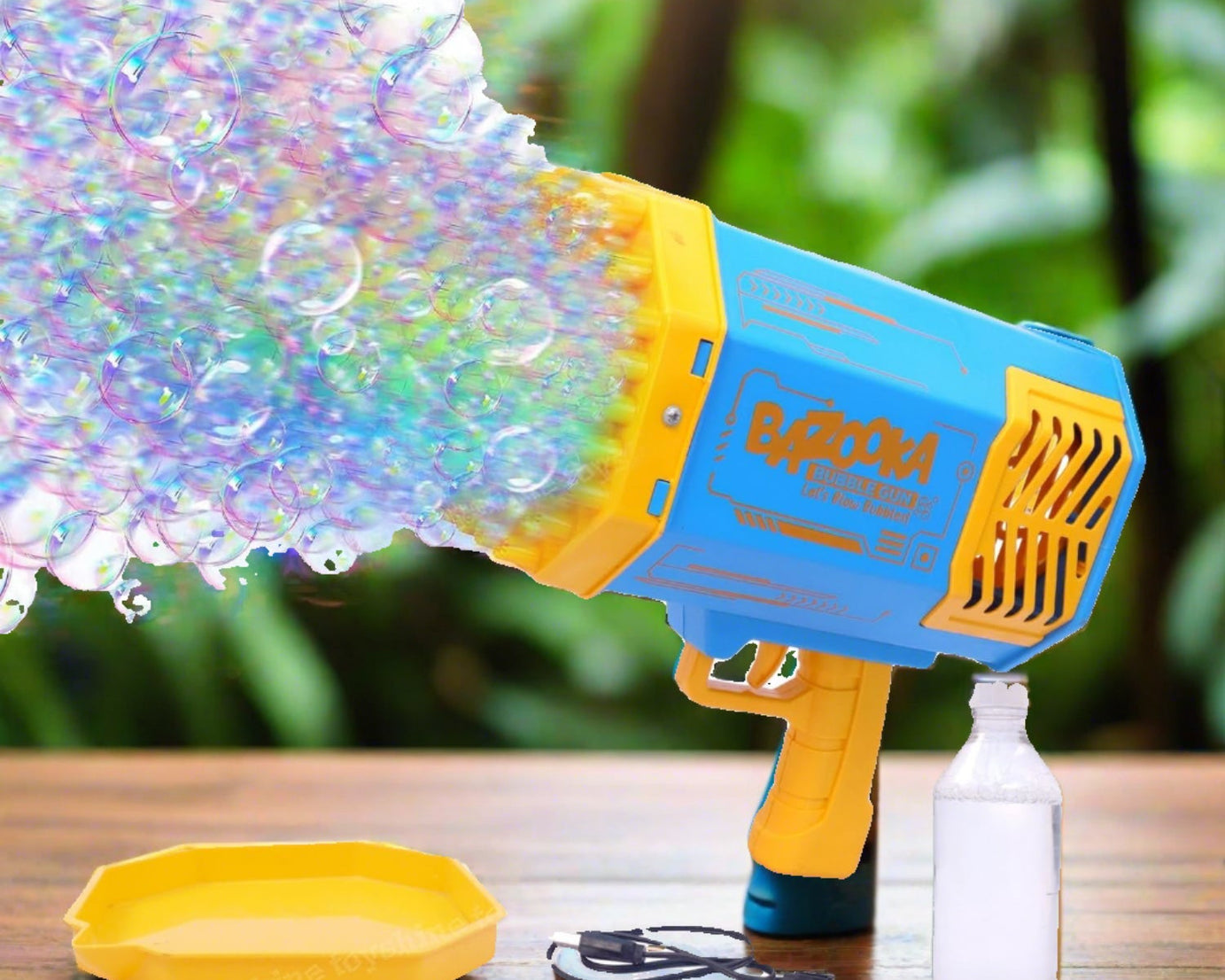 69 Holes Big Rechargeable Powerful Machine Bubble Gun Toys for Kids Adults, Bubble Makers, Big Rocket Boom Bubble Blower Best Gifts