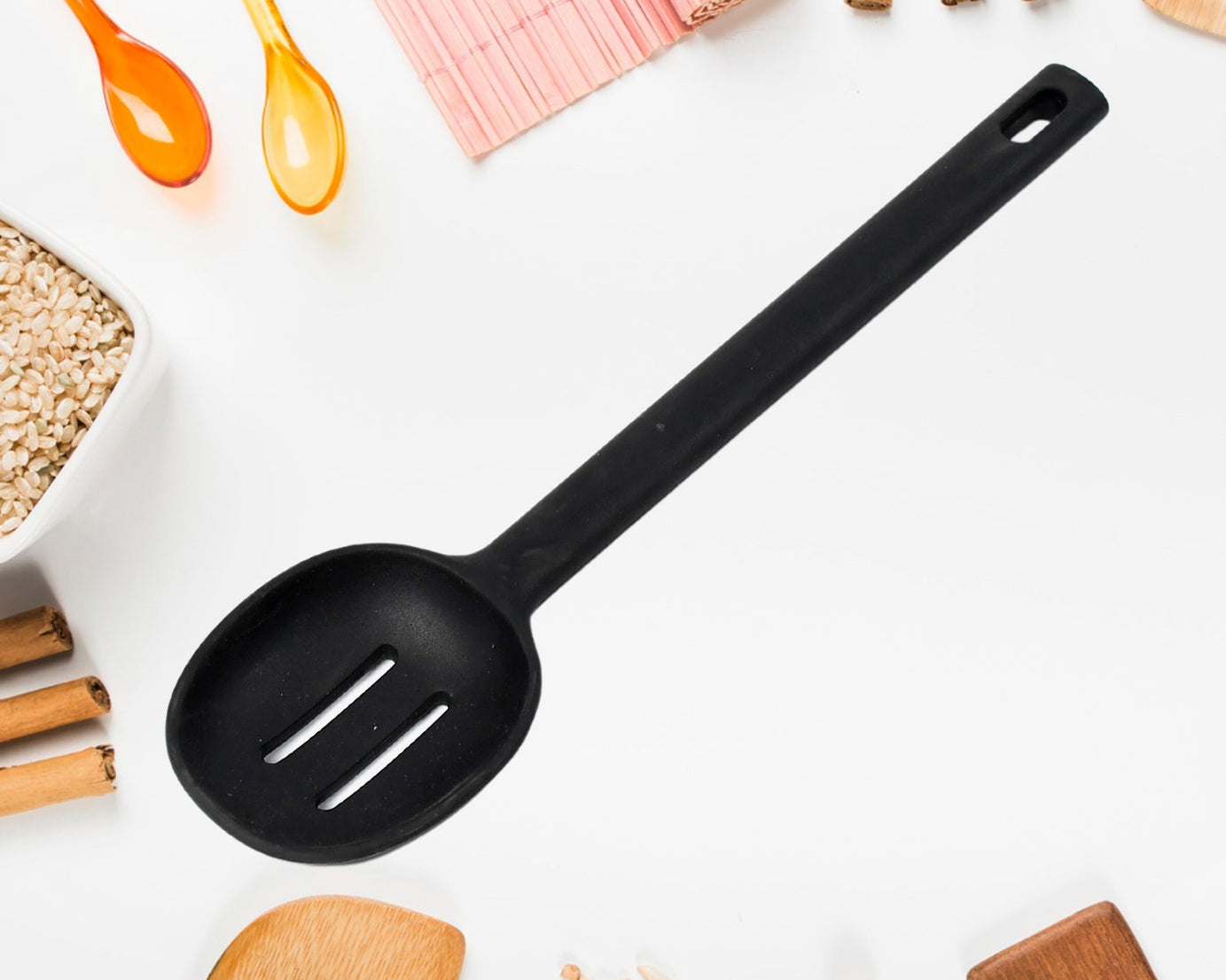 Silicone non-stick heat-resistant kitchen spoon