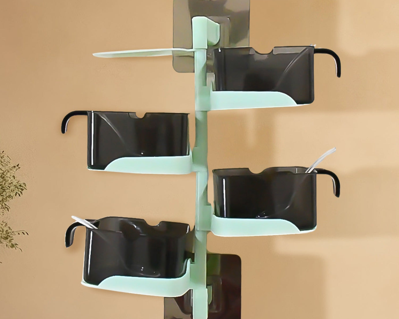 Rotating Spice Rack with 5 Sections