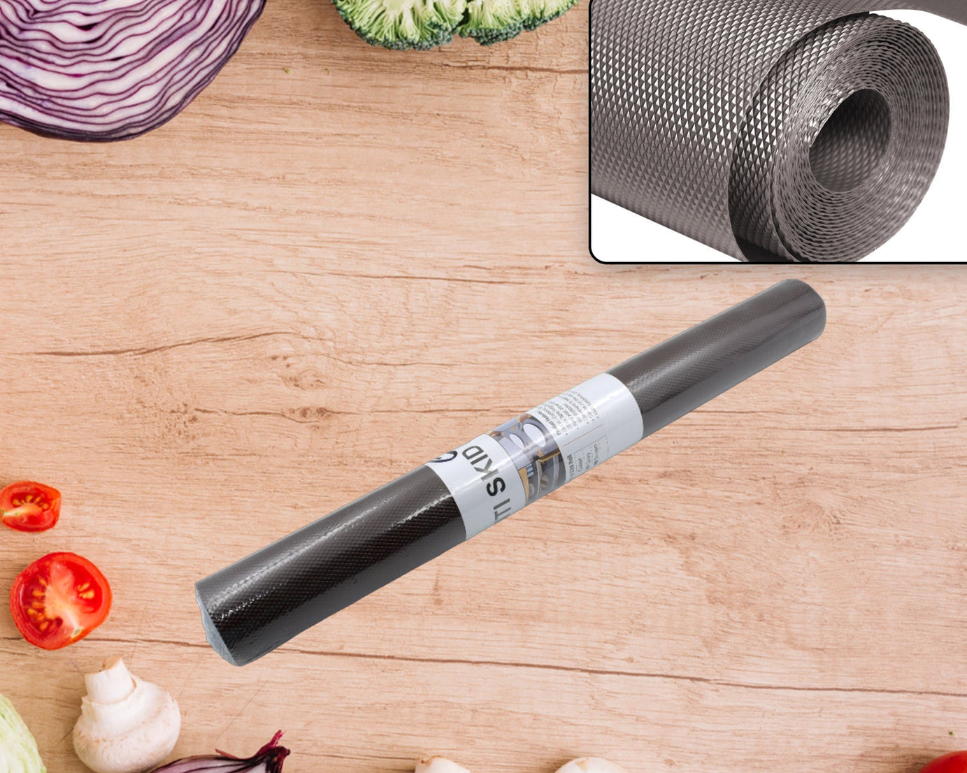 Multipurpose Anti-Slip Mat Liner Roll for Kitchen, Bathroom, Fridge & Shelves (45cmx3m)