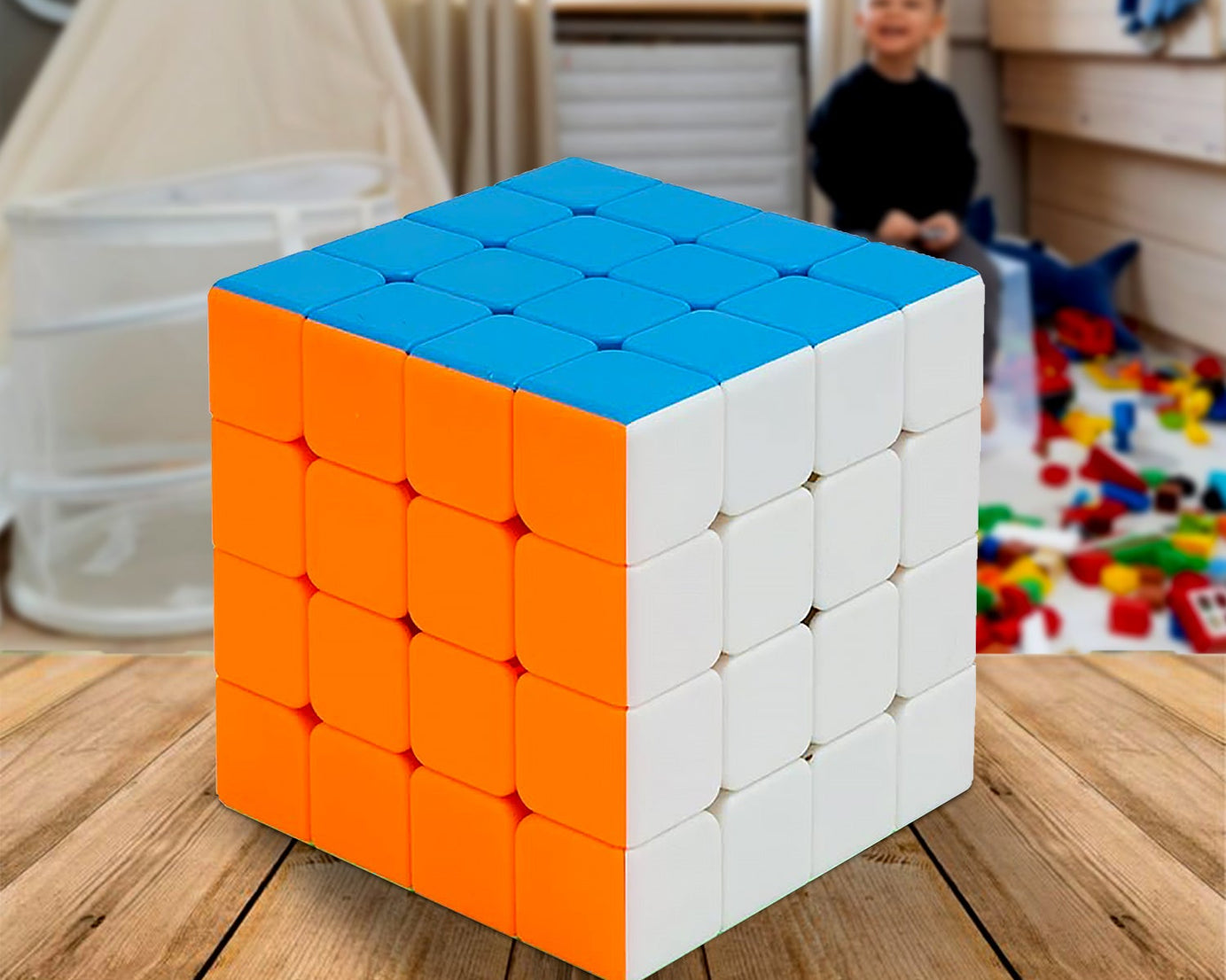 Small Puzzles Cubes 4×4×4 High Speed Sticker Less Magic Cube Game, Kids and Professionals Magic Cube Puzzle Toy, Pack of 1, 8+ Years