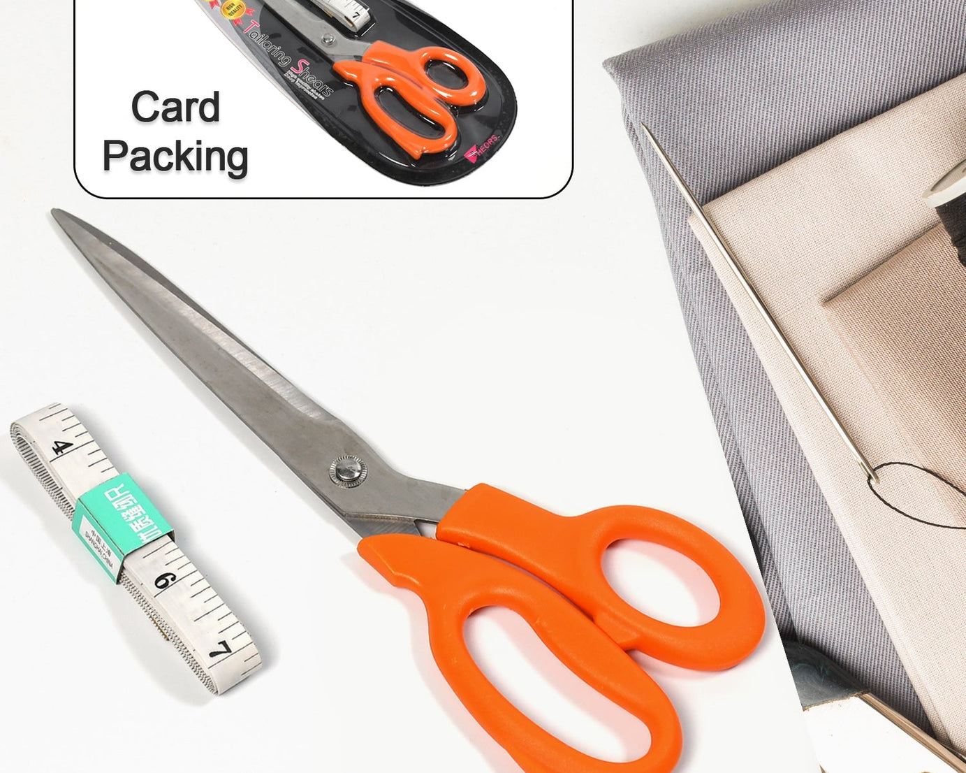 Scissors and flexible tape for tailoring