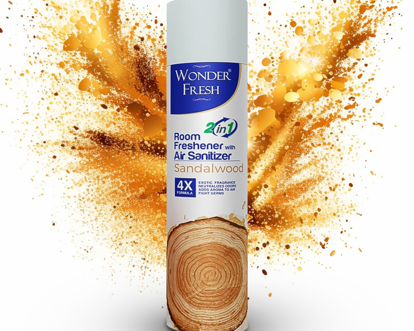 Fresh Air Freshener Spray, Sandalwood Fragrance | Long Lasting Fragrance for Home & Office (Mix Fragrance /  125 Gm)