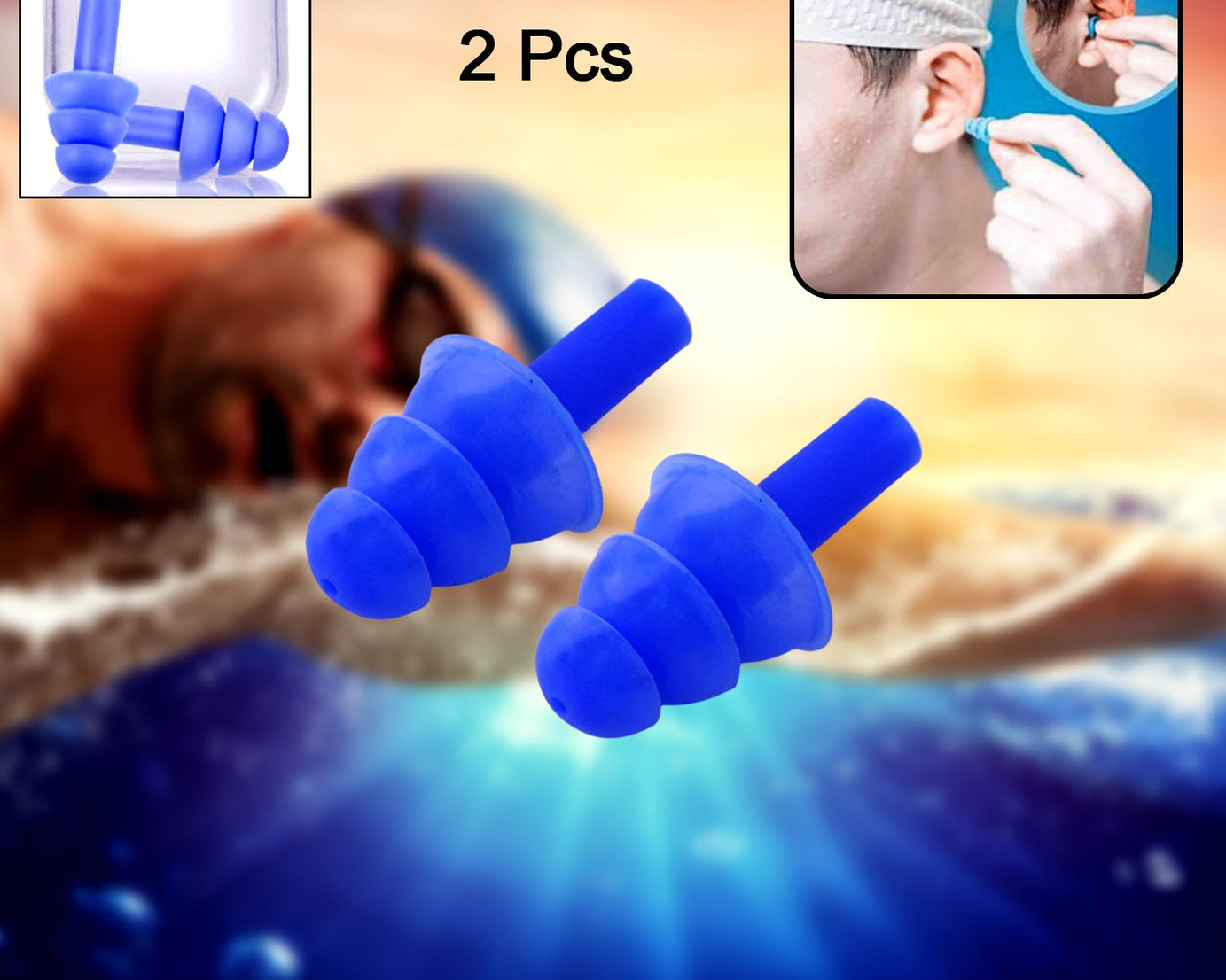 Safety Ultra Soft Foam Ear Plugs Reusable Ear Plugs for Sleeping, Travel, Loud Noises, Work, Learning, Snoring (2 Pc Set)