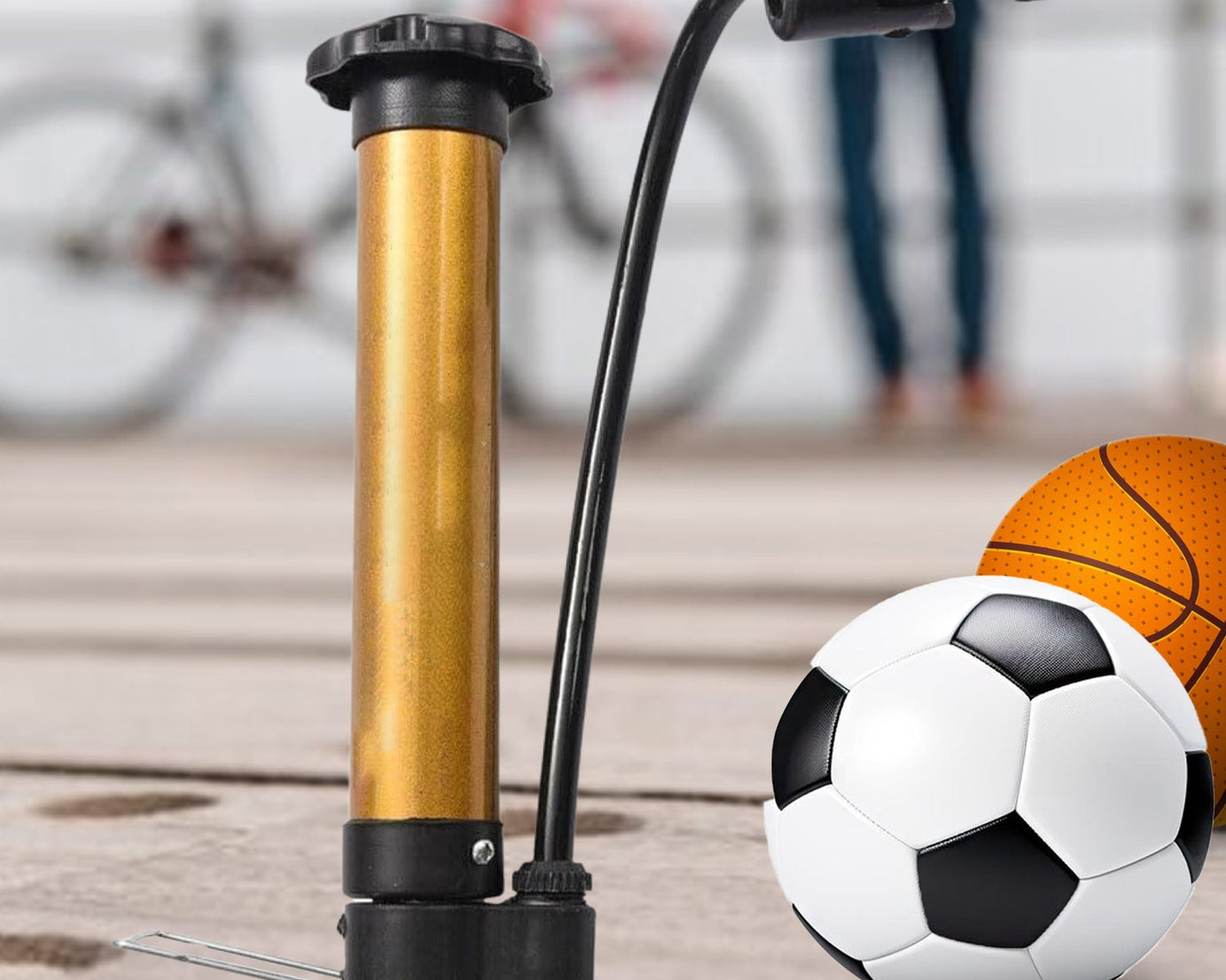 Hand Air Ball Pump, Metal Portable High Pressure Air Pump Mini Basketball Inflator for Balls, Basketball, Soccer, Volleyball, Football, Inflatable and More