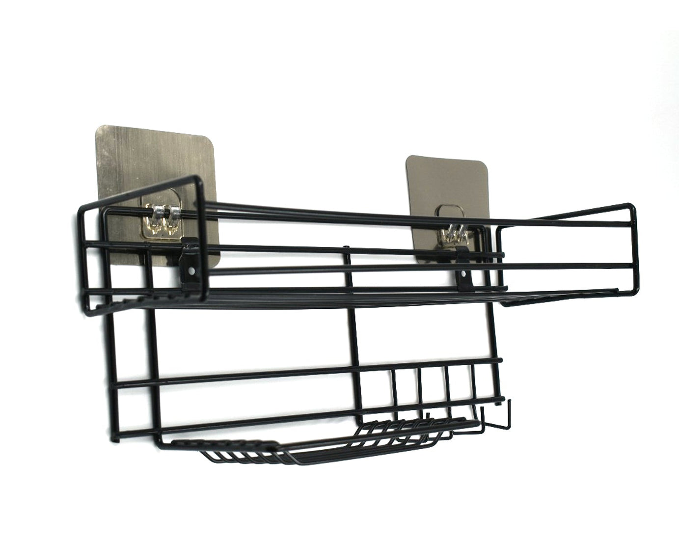 3 in 1 shower shelf rack for holding bathroom essentials.