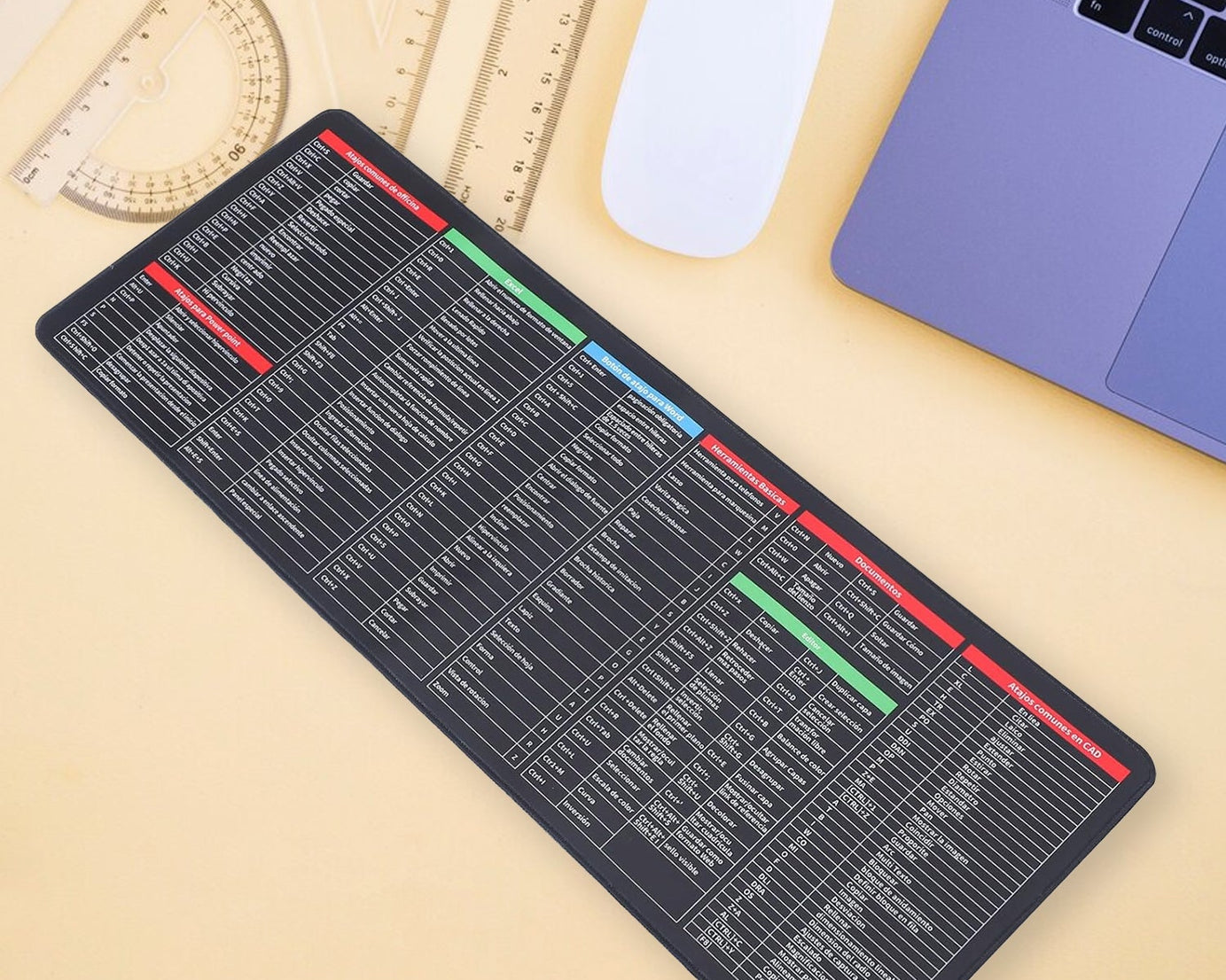 12982 Shortcut Keyboard Mat Mouse Pad Mat Mouse Pads for Desk Quick Key Super Large Anti-slip Keyboard Pad Desk Accessories Desktop Mouse Pad Office Oversized Big Mouse Pad Rubber (80×30 Cm)