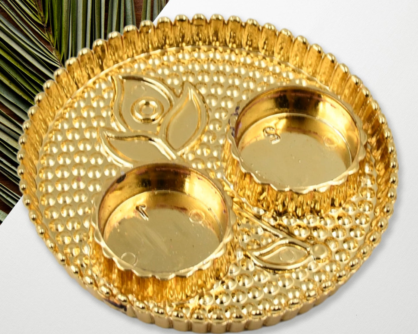 PujaElegance Round Thali