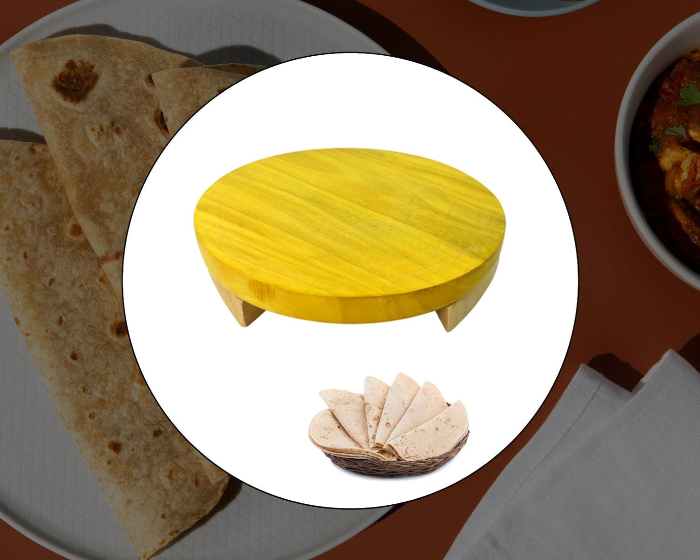 Roti maker for easy and fast preparation of Indian flatbreads