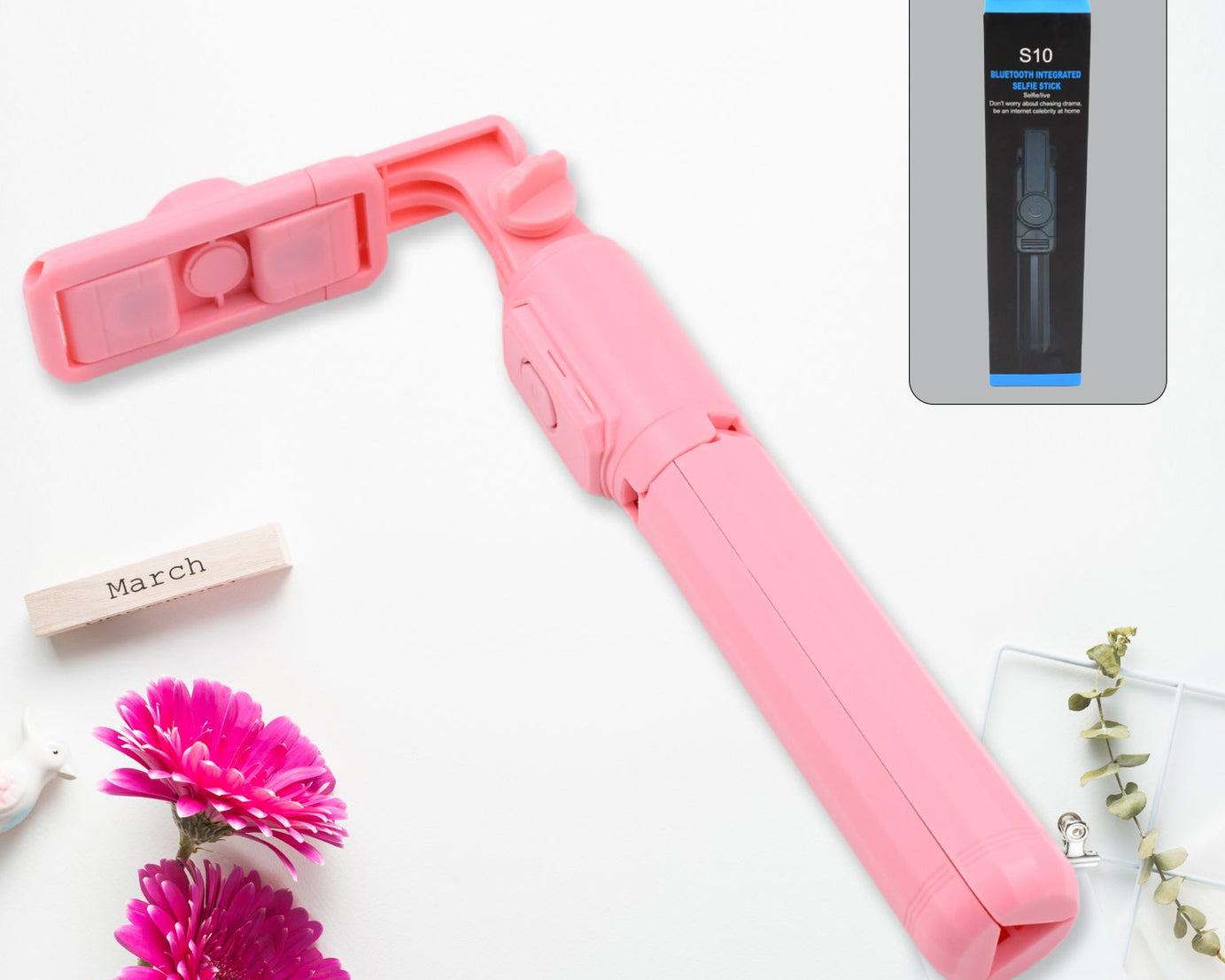 Portable Foldable Selfie Stick with Remote Control, 3-Axis Tripod Hand Stabilizer for Smartphones, TikTok Vlog YouTuber Video Recording (1 Pc)