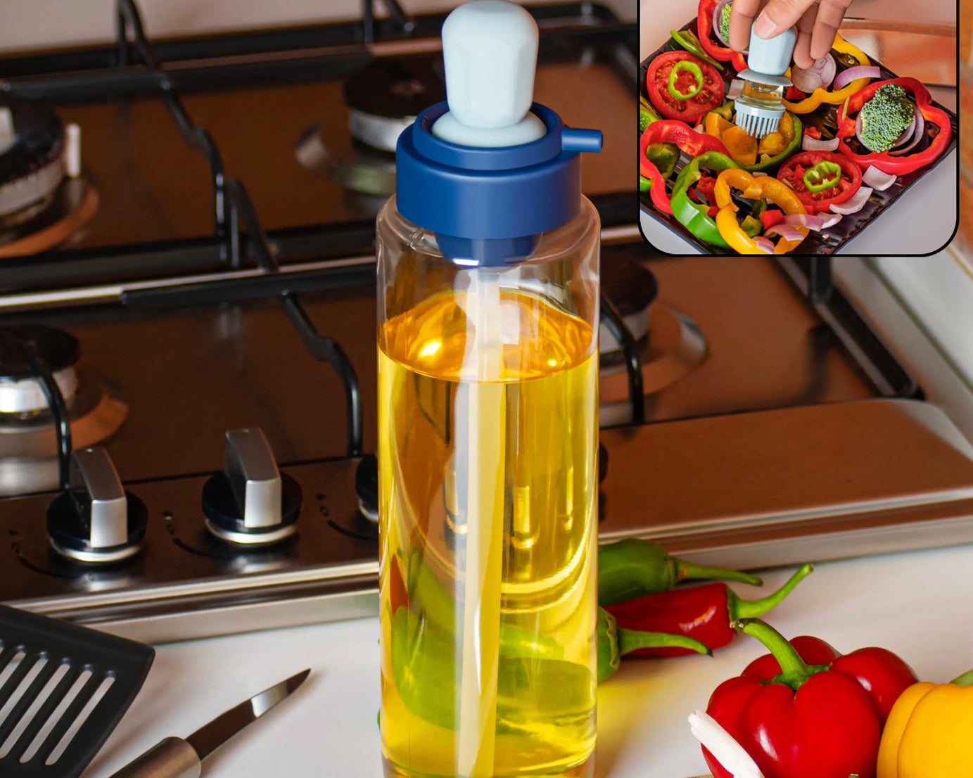 Transparent oil dispenser