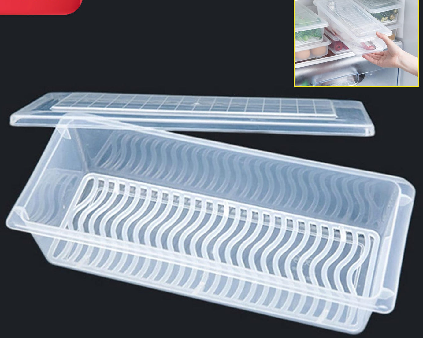 Container with removable drain plate