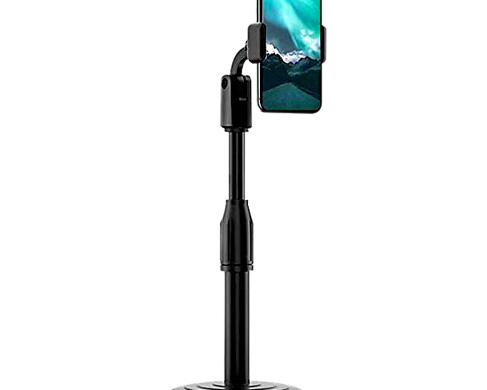 Adjustable phone stand for desktop use, mobile stand for table, convenient and sturdy.