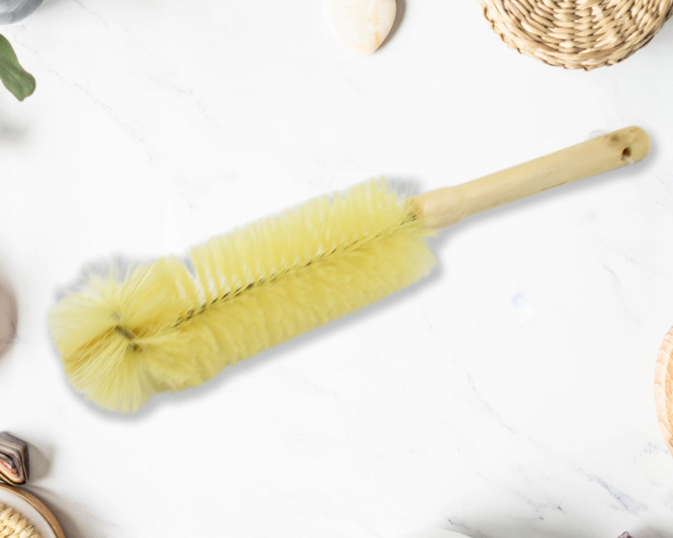 13 inch Bottle Brush, Bristle Brush with  Wood Handle, Washing Brush with Wooden Handle, Kitchen Cleaning Tool, Brushes for Dish, Tumbler, Teapot, Cup, Pan