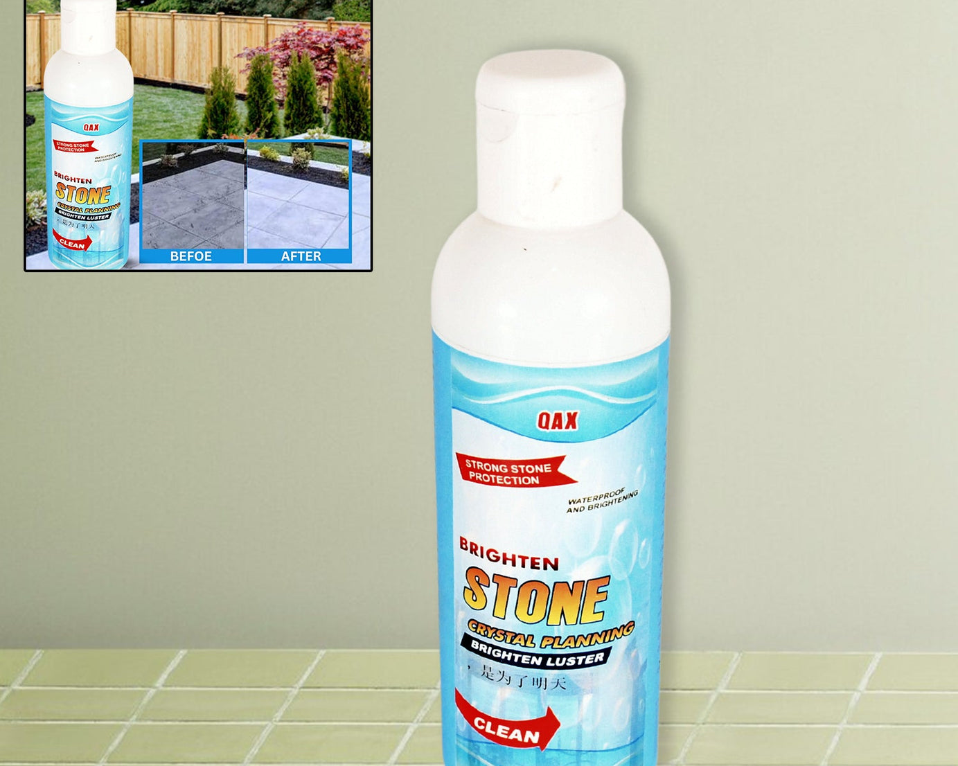 Stone Stain Remover Cleaner, Stone Crystal Plating Agent, Marble Stone Cleaner Polishes, Crystal Plating for Kitchen, Patio, Backyard Marble Cleaner and Polish (75 ML Approx / 1 pc)