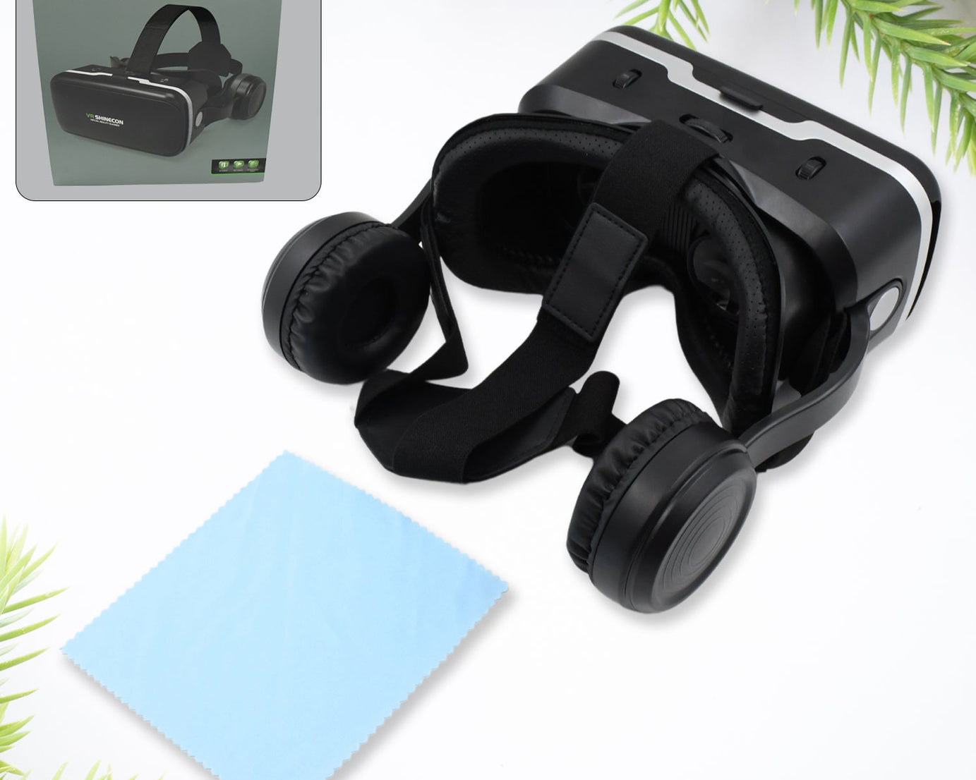 3D / HD VR Glasses Virtual Reality Goggles Headset for iOS for Android Smartphone VR Goggles-For 3D VR Movies Video Games with Headphones (1 Pc)