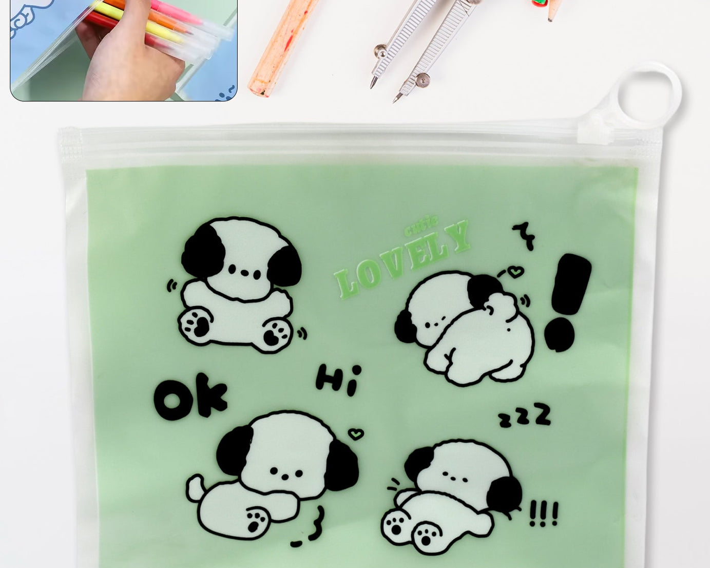 Reusable Multipurpose Pouch Pen Pencil Stationary Case Travel, Boys & Girls Pouch with Zip for Travel, School, Stationary (1 Pc/ Mix Design)