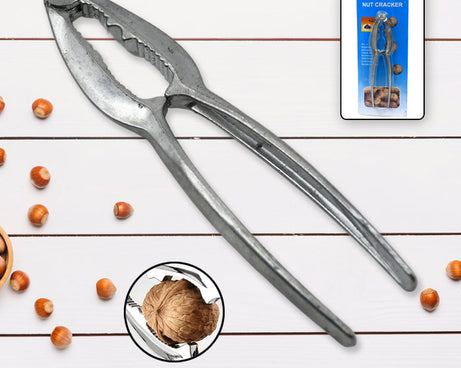 SMALL WALNUT CRACKER, LUXURY DIE CAST STAINLESS ALLOY NUT CUTTER WALNUT CLAMP PLIER PORTABLE SMART WALNUT AKHROT HOUSEHOLD OPEN CORE PLIERS FOR ALL NUTS