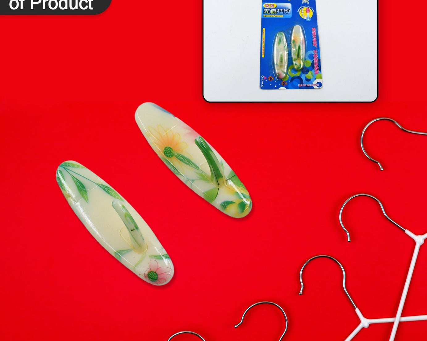 Free adhesive wall hooks for bathroom and kitchen